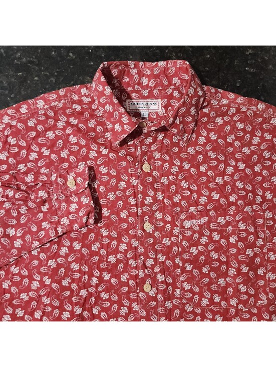 Other - Vintage Guess Jeans Paisley Western Cowboy Preppy Classic Button Up Large USA
